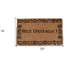 HomeRoots 18" X 30" Brown and Black Coir Nice Underwear Outdoor Door Mat - 3 of 4