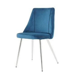 NicBex Set of 4 Dining Chair Upholstered Velvet Dining Room Furniture Side Chair with Metal Legs - 1 of 4