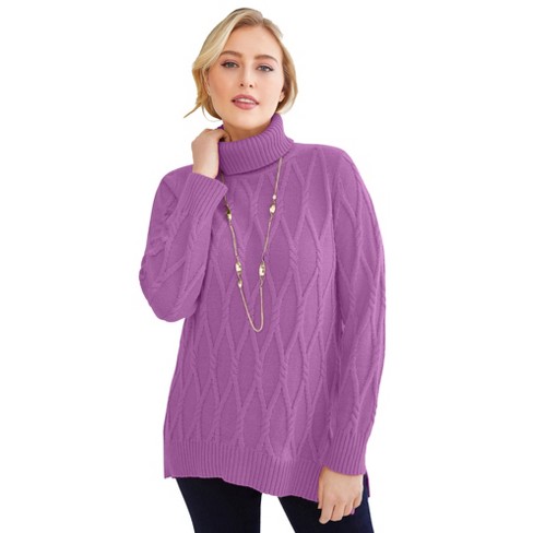 Women's plus size outlet purple sweater