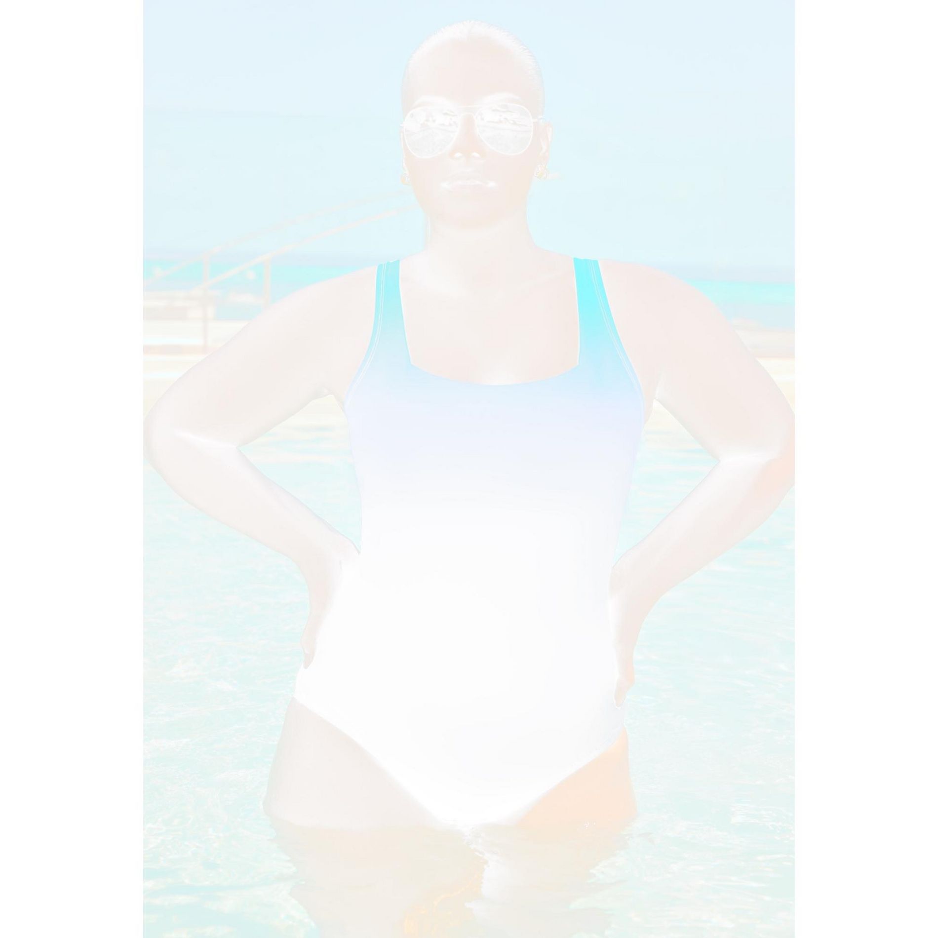 Swimsuits for All Chlorine Resistant Square Neck Tummy Control One Piece Swimsuit (Plus Sizes Available)