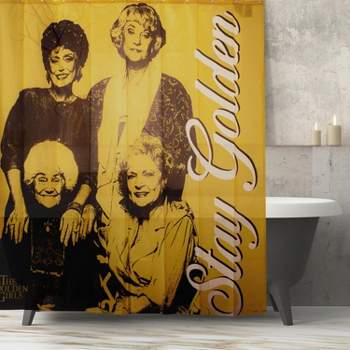 Just Funky Golden Girls Collectibles | Golden Girls Stay Golden Shower Polyester Curtain
