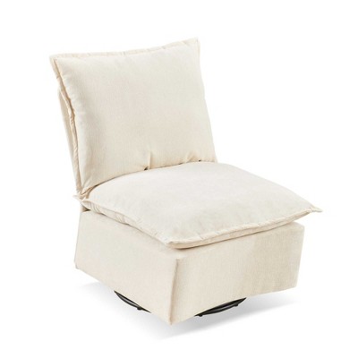 NicBex Chenille Fabric Glider Rocking Chair,Upholstered Swivel Recliner Chairs with High Backrest,Cozy Rocking Chair,Nursing Chair for Bedroom