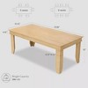 Dining Table for 6-8 People, 70.87 Inch Farmhouse Rectangle Dining Room Table, Rustic Wooden Dinner Table for Living Room, Restaurant - 2 of 4