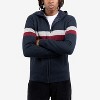 X RAY Full Zip Hooded Sweater With Stripes & Faux Shearling Lining - 4 of 4