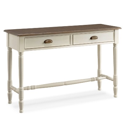 Toscana Two Drawer Sofa Table with Wood Cup Pull - Leick Home