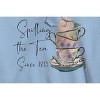 Rerun Island Women's Spilling The Tea Since 1813 Long Sleeve Oversized Graphic Cotton Sweatshirt Hoodie - 2 of 3