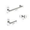 JUJABU 3-Piece Bathroom Hardware Set with Towel Bar, Toilet Paper Holder & Robe Hooks - 2 of 4