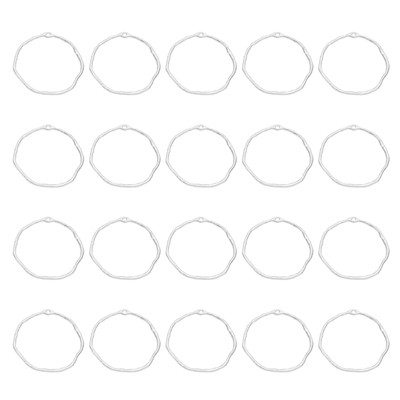 Unique Bargains Metal Bulk Elegant DIY Crafts Jewelry Making Hollow Circle Open Back Frame Pendant 30 Pcs