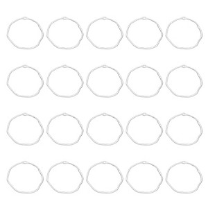 Unique Bargains Metal Bulk Elegant DIY Crafts Jewelry Making Hollow Circle Open Back Frame Pendant 30 Pcs - 1 of 4