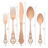 REGALWOVEN Stainless Steel Floral Modern Flatware Cutlery Set Silverware Set 20 Piece - 2 of 4