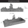 AuldHome Fall Decor Galvanized Tray, Field of Pumpkins Silhouette Farmhouse Decor Metal Tray 14 x 4 x 5 Inches - 2 of 4