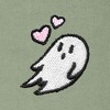 Dalix Heartly Ghost Embroidery Relaxed Hoodie Soft Fleece Sweatshirt Fit Lounge Womens - 2 of 4