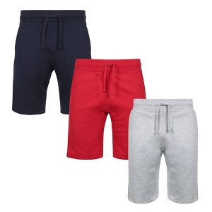 Men's Ultra Soft French Terry Shorts Value 3 Pack - 1 of 4