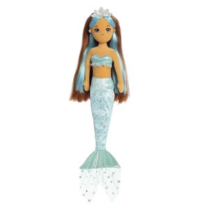 Aurora Large Celestial Sparkles Star Sea Sparkles Enchanting Stuffed Doll Blue 18" - 1 of 4