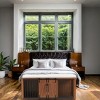 2-in-1 Wooden Dog Crate and End-of-Bed Bench Ottoman with Cushion, Furniture-Style Indoor Kennel for Bedroom or Living Room-The Pop Home - 3 of 4