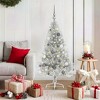 vidaXL Artificial Pre-lit Christmas Tree Silver 59.1" PET - 2 of 4