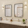 KIOTEE Rectangular Aluminum Alloy Framed and Tempered Glass Wall Bathroom Vanity Mirror in Matte Black - 2 of 4