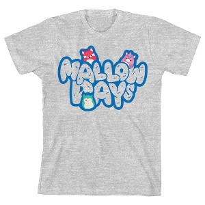 Squishmallows Mallow Days Crew Neck Short Sleeve Athletic Heather Youth T-shirt - 1 of 2