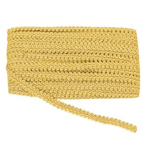 Gimp Braid Trim, 27 Yards Gold and Silver Metallic Edge Woven Trim, Curtain Slipcover Costume Decoration Sewing DIY Craft - 1 of 4