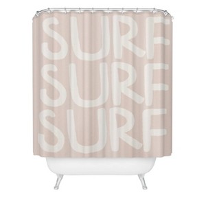 Deny Designs Forth and Wild Boho Surf Surf Surf Print Shower Curtain - 1 of 2