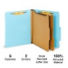 MyOfficeInnovations Recycled Folders 2/5-Cut Tab Ltr Size 2 Dividers Lt Bl 20/BX 614616 - 2 of 4