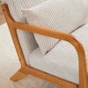 Mid-Century Upholstered Armchair with Pillow and Solid Wood Frame - 3 of 4