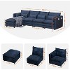 DYHOME L Shaped Couch Sectional Sofa Comfy Cloud Couch for Living Room, Deep Seat Modular Sectional Sofa, 4 Seat - 2 of 4