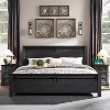SinCiDo Farmhouse Queen Size Bed Frame with 47" Headboard, Sliding Barn Door Footboard, Wood Slat Platform Bed, No Box Spring Needed - 2 of 4