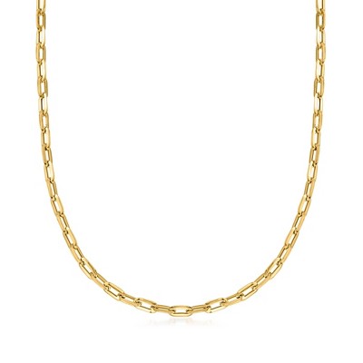 Ross-Simons Italian 14kt Yellow Gold Paper Clip Link Necklace