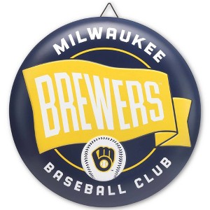 MLB Milwaukee Brewers Metal Button Wall Art - 1 of 4