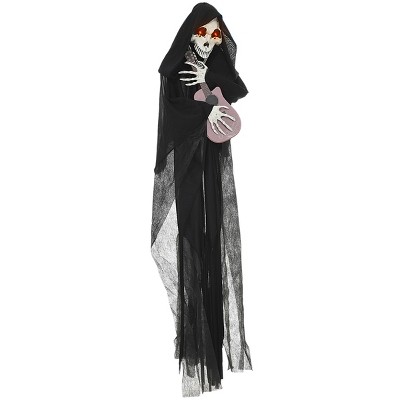 Syemin Decorative Holiday Scene Props Outdoor Halloween Decoration Grim Reaper Halloween Decorations Outdoor, Black, 11.8"*9.1"*51.2"