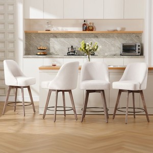 Bekrvio 26'' Counter Height Bar Stools, Linen Fabric - 1 of 4