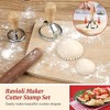MOVSSOU 13 Pieces Stainless Steel Dumplings Maker With 5 Pieces Wooden Handle Four Shapes and Three Sizes For Ravioli, Pasta, Dumplings, Lasagna - 3 of 4
