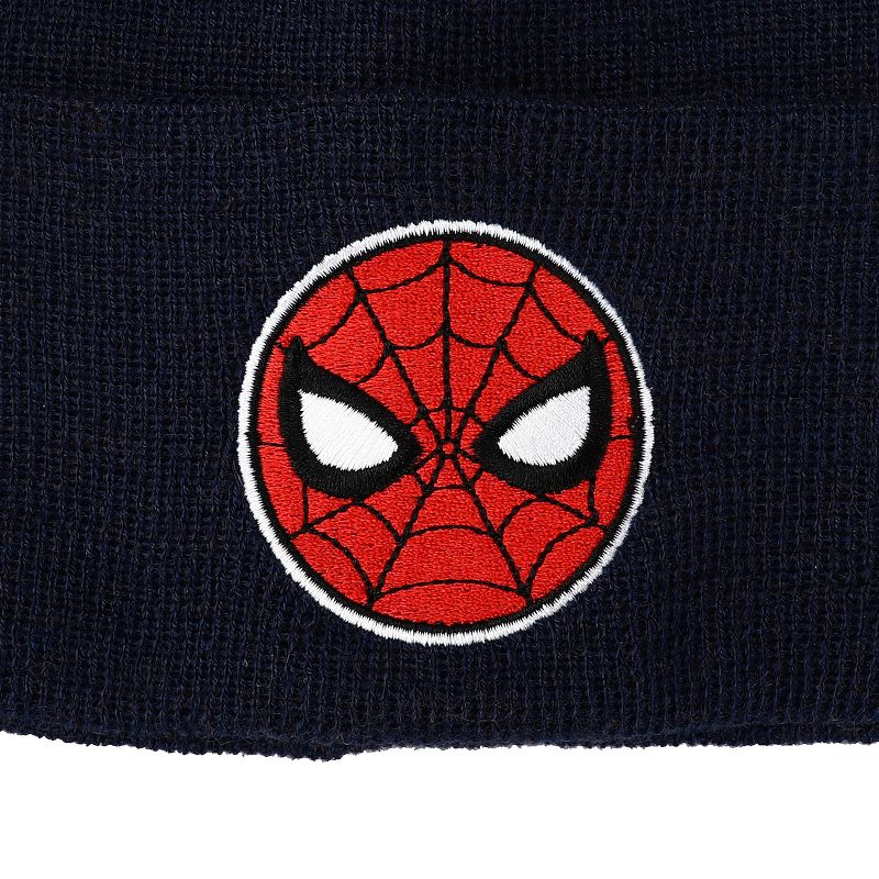 Spider-Man Mask Navy Cuff Beanie, 3 of 4