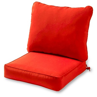 Kensington Garden 24x22 Solid Outdoor High Back Chair Cushion Salsa :  Target