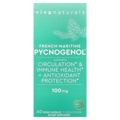 Viva Naturals French-Maritime Pycnogenol®, 100 mg, 60 Veggie Capsules