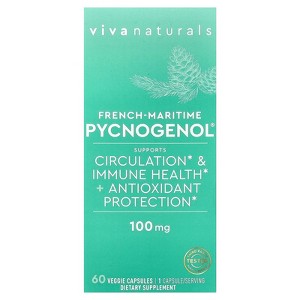 Viva Naturals French-Maritime Pycnogenol®, 100 mg, 60 Veggie Capsules - 1 of 4