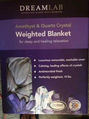 Crystal Reversible 15lbs Weighted Blanket With Removable Cover