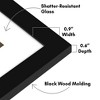 Americanflat 9x9 Picture Frame - Use as 6x6 Frame with Mat or Display 9x9 Photo Without Mat -- Square Frames for Tabletop and Wall Display - Black - 3 of 4