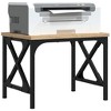 Aghana Digitals Sonoma Oak Engineered Wood & Metal Printer Stand with Shelf, Adjustable Feet - - 3 of 4