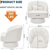 Modern Swivel Barrel Accent Chair, 360° Upholstered Armchair with Striped Backrest & Plush Padding(Set of 2) - 3 of 4