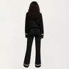 Anna-Kaci Women's 2-Piece Set Knit V-Neck Top and Flare Pants with Contrast Trim - 4 of 4