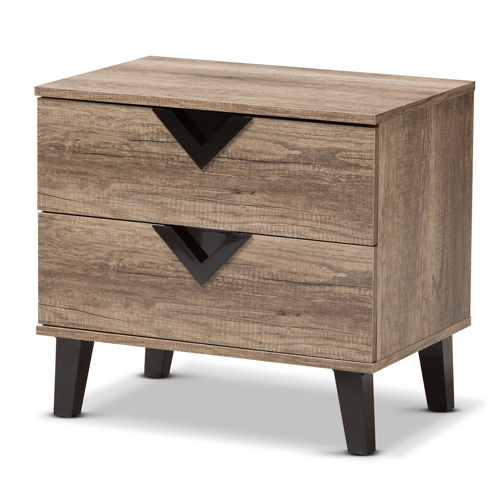 Photos - Storage Сabinet Swanson Modern and Contemporary Wood 2 - Drawer Nightstand - Light Brown 