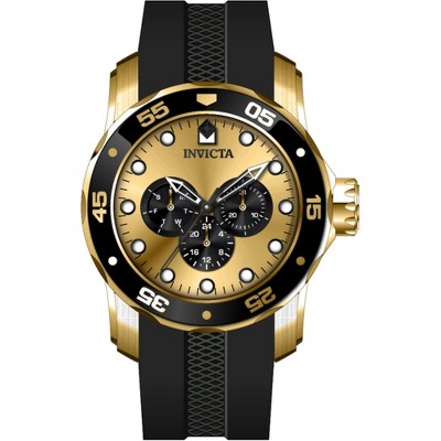 Invicta 45719 Men's Pro Diver Scuba Quartz Gold Tone Dial Watch