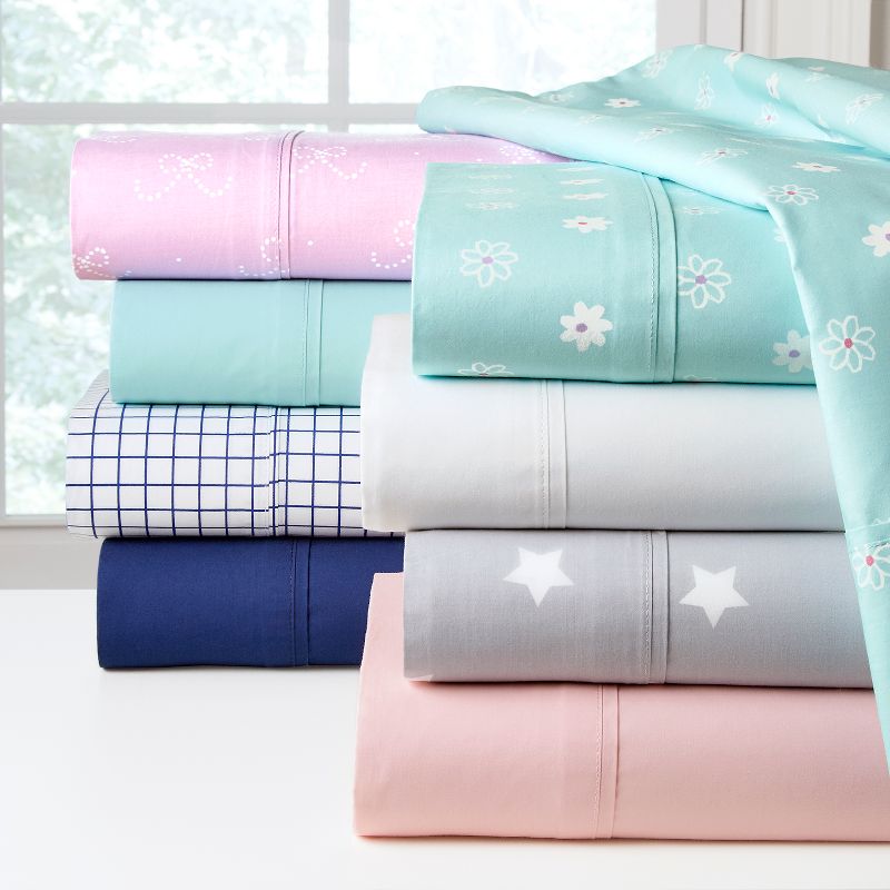 Pointehaven 200 Thread Count Combed Cotton Percale Sheet Set, 2 of 4