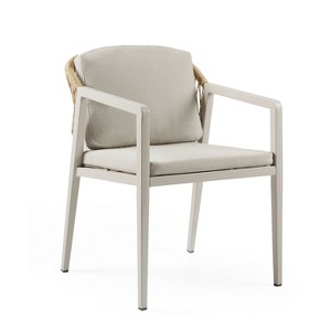 Dexmalle Set of 2 Patio Dining Chair,Backyard/Poolside/Balcony,Gray - 1 of 4