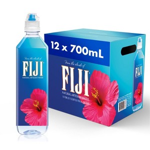 FIJI Natural Artesian Bottled Water 700 mL / 23.7 fl oz (Pack of 12) - Sports Cap - 1 of 4