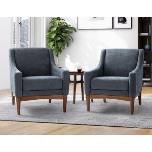 Set of 2 Gerard Mid-century Modern Style Armchair with Sloped Arms | ARTFUL LIVING DESIGN - 1 of 4