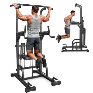 Sportsroyals Power Tower Pull Up Bar Station, 450LBS Stable Pull