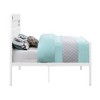 Royal Hampton Style Metal Full Size Bed with Straight Leg Support, White - 4 of 4